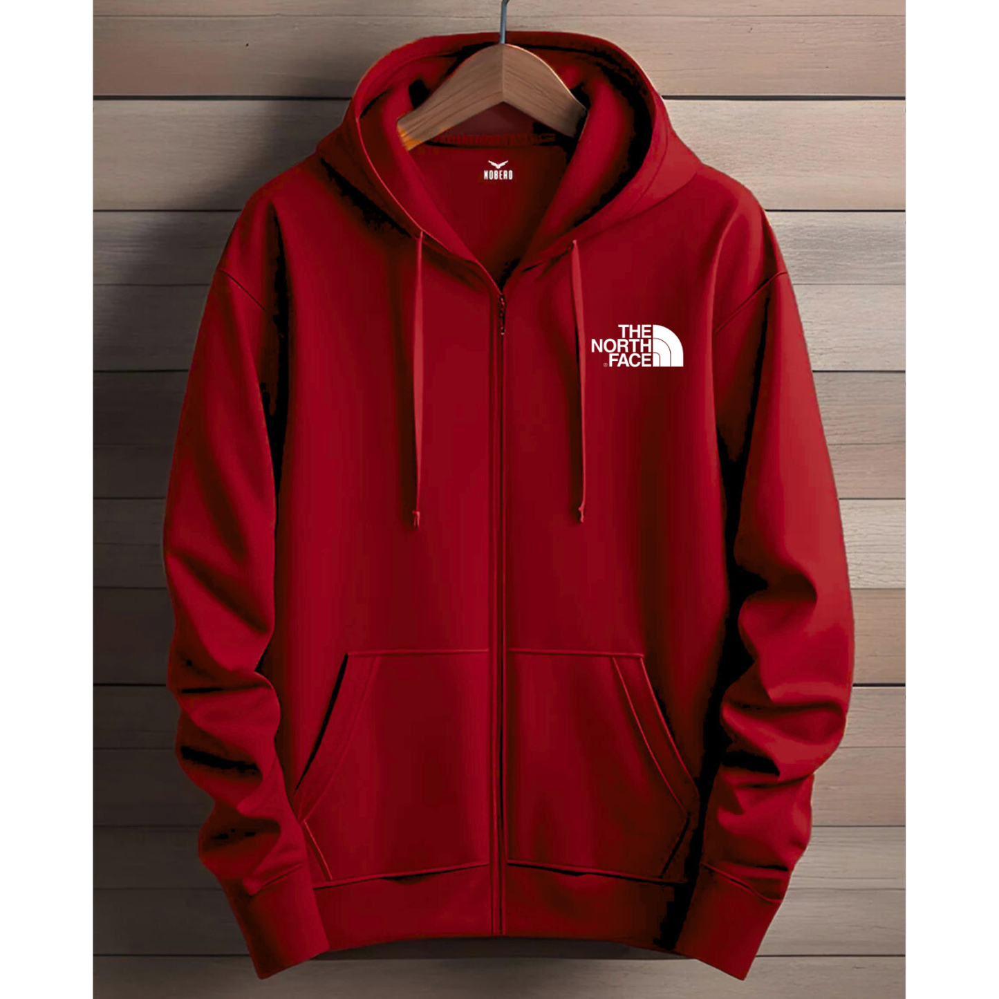 Zipper Hoodie - Red North Face