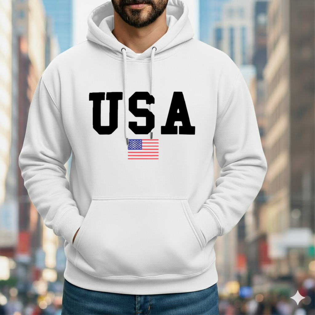 Classic Hoodie - USA White