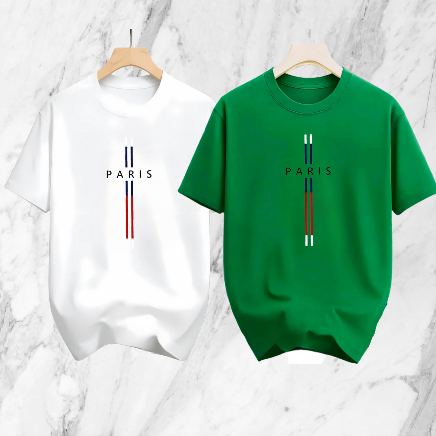 Drop Shoulder 2 Combo - Paris Green, Paris White