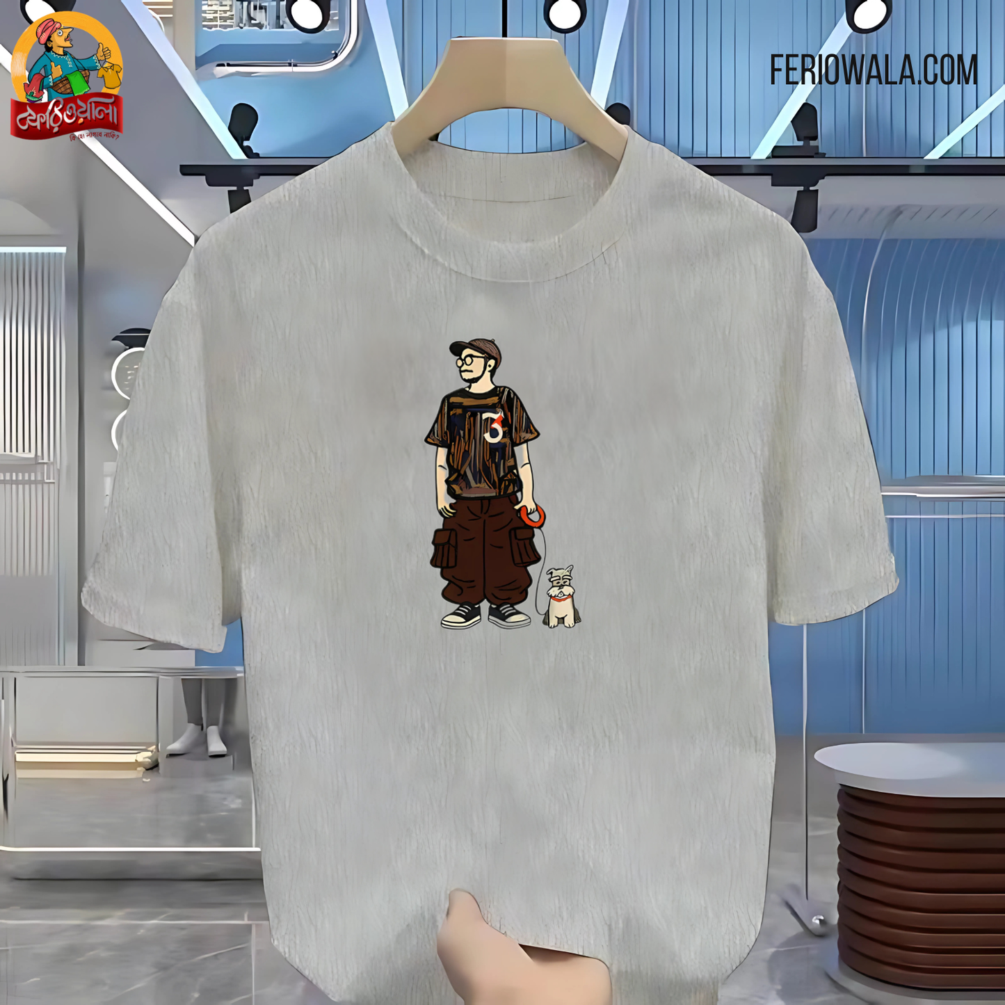 Makuta Cartoon Drop Shoulder - Grey