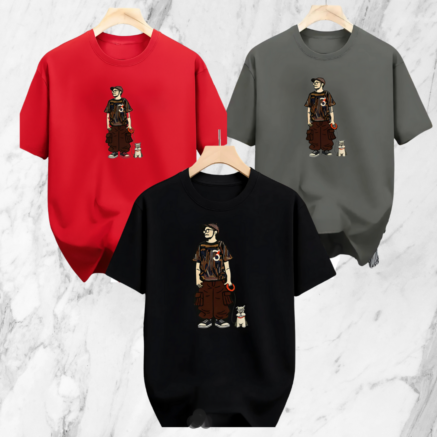 Drop Shoulder 3 Combo - Makuta Red, Makuta Ash, Makuta Black