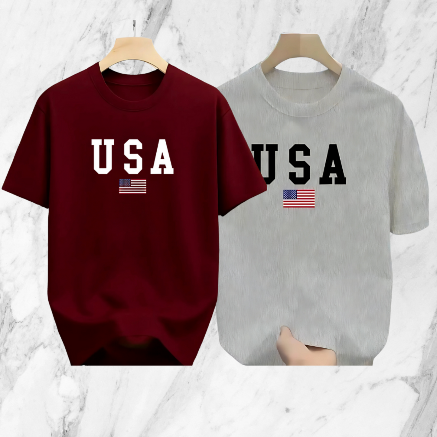 Drop Shoulder 2 Combo - USA Marron, USA Ash