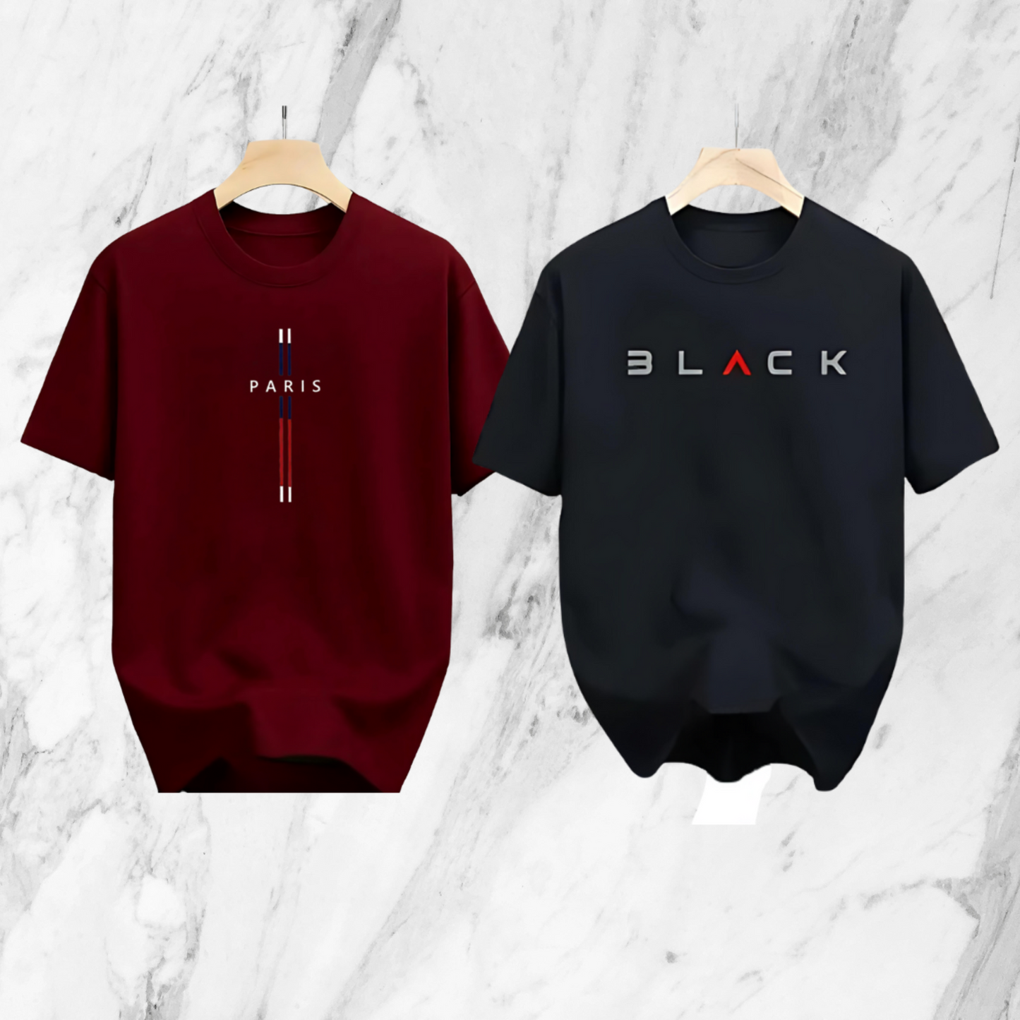 Drop Shoulder 2 Combo - Black Black, Paris Marron