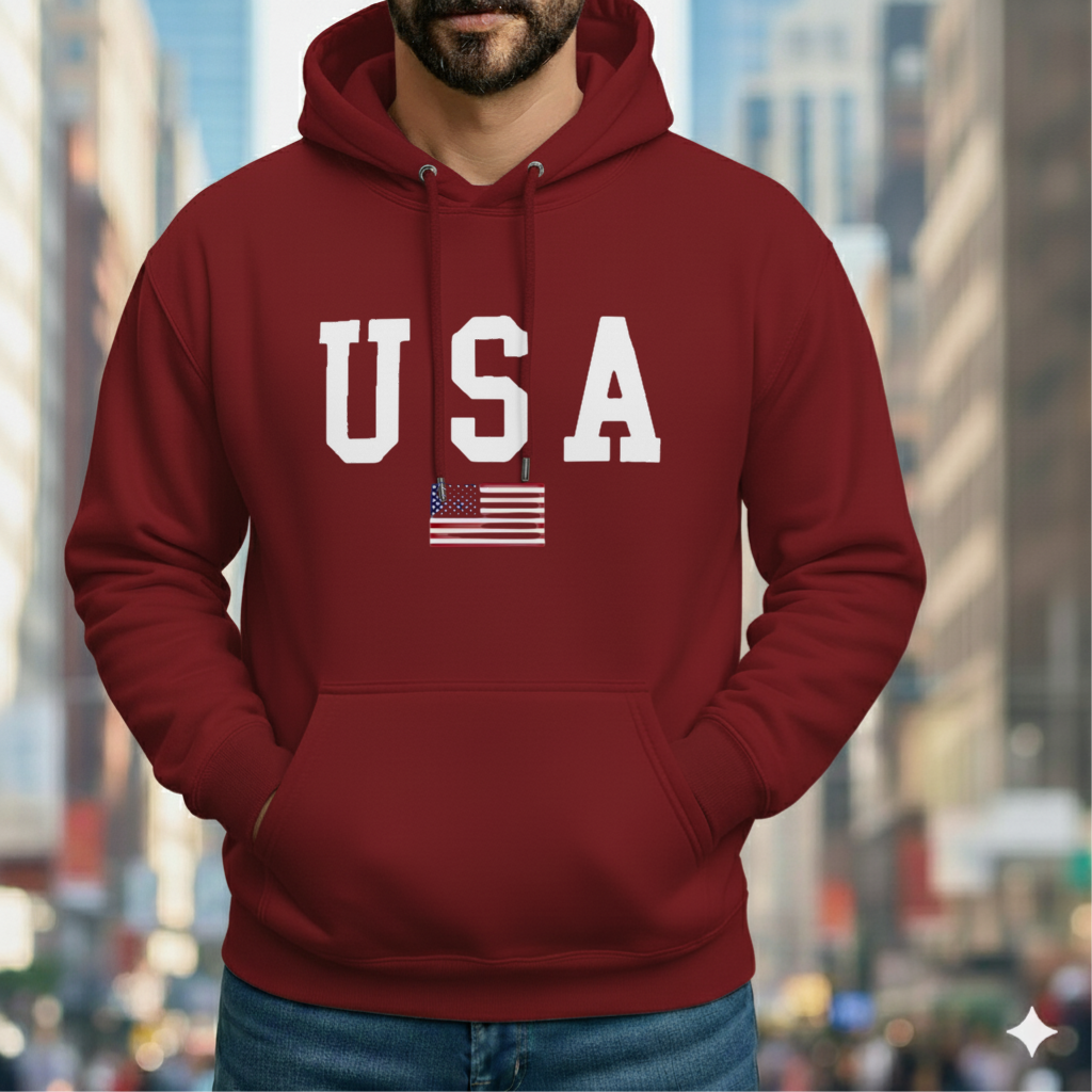 Classic Hoodie - USA Red