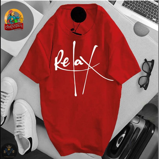 Drop Shoulder T Shirt – Relax Red