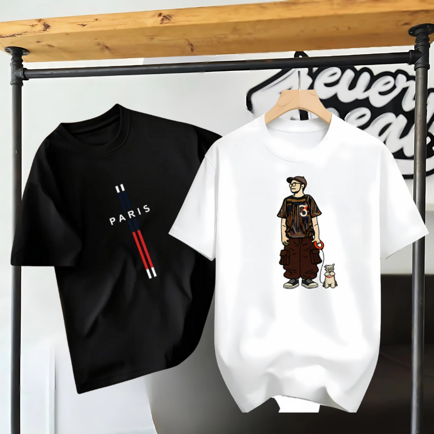 Drop Shoulder 2 Combo - Makuta Marron + Paris White