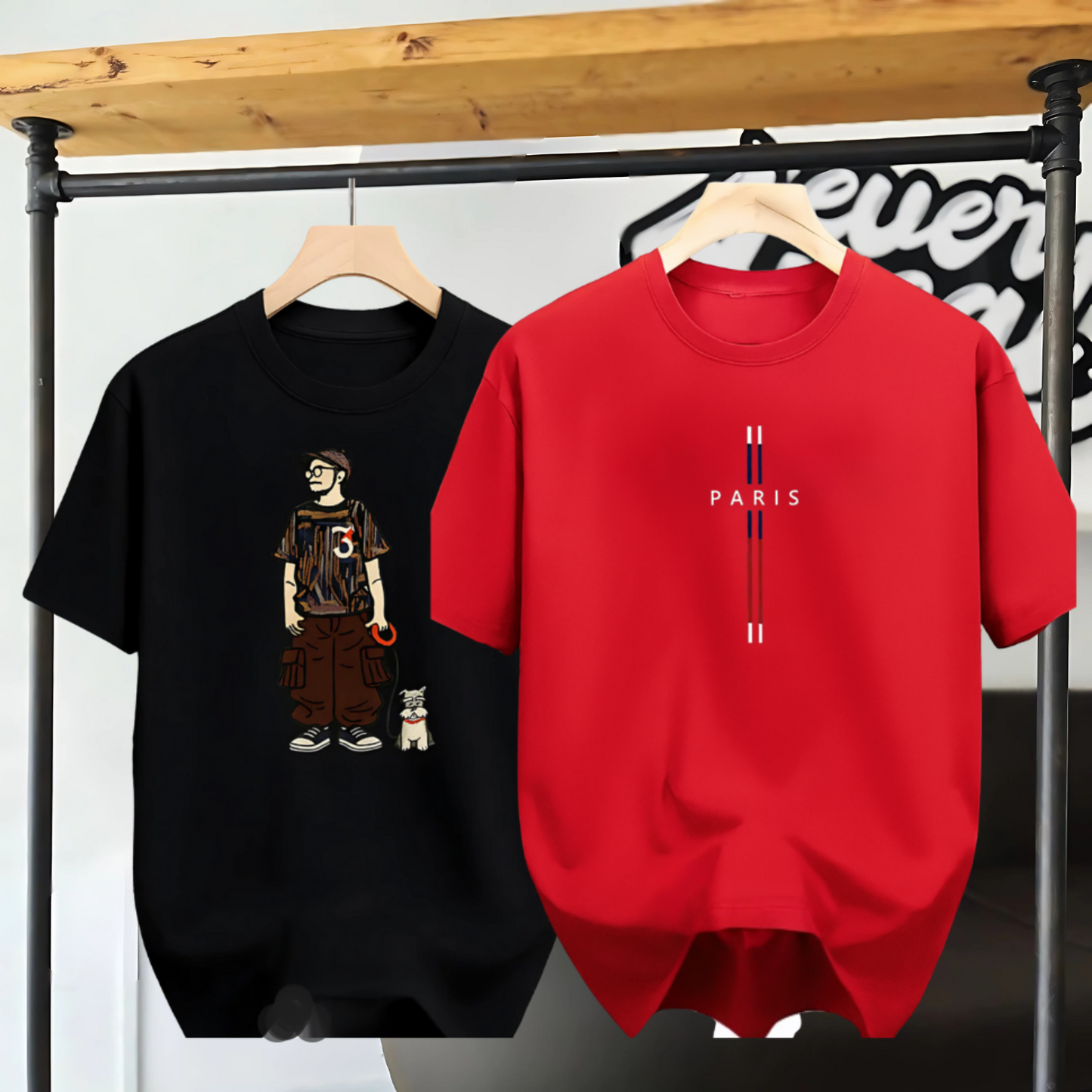 Drop Shoulder 2 Combo - Makuta Black + Paris Red