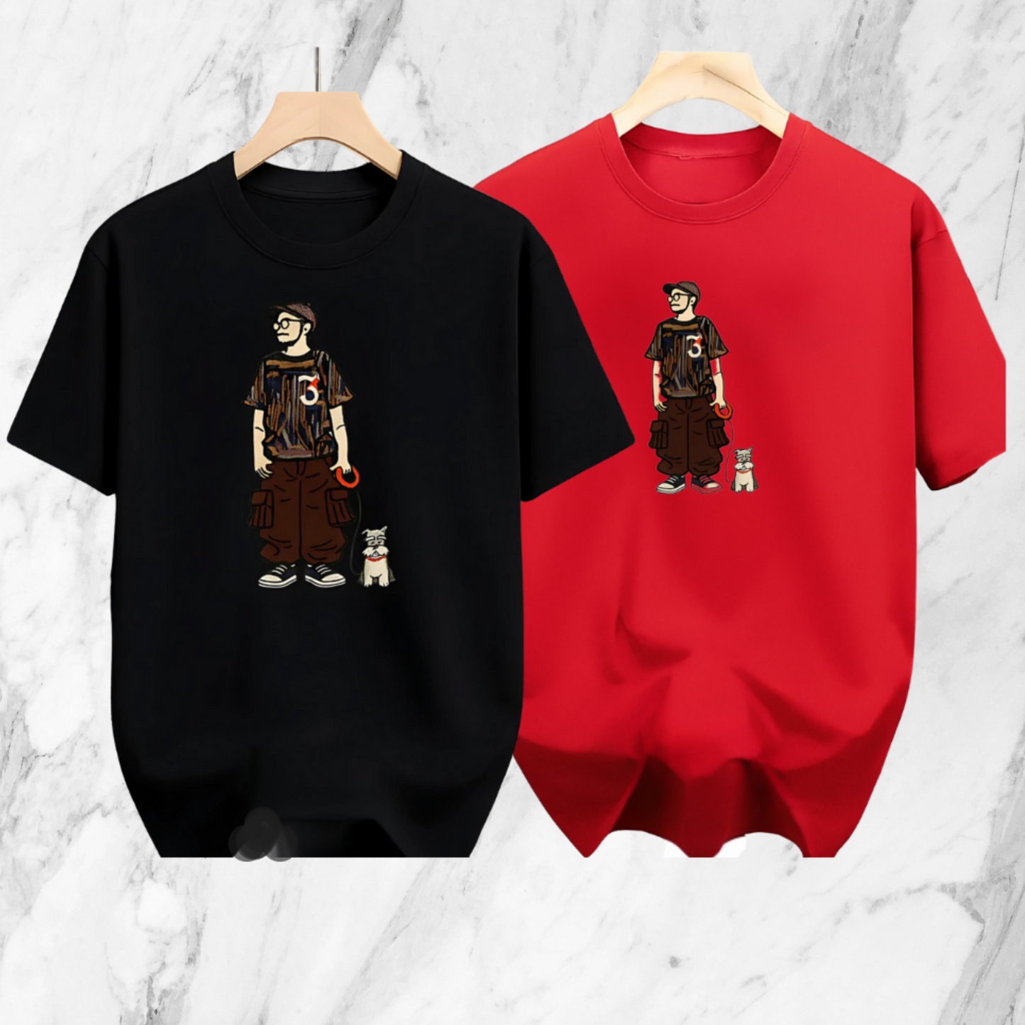 Drop Shoulder 2 Combo - Makuta Black, Makuta Red