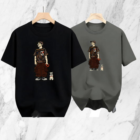 Drop Shoulder 2 Combo - Makuta Black, Makuta Ash