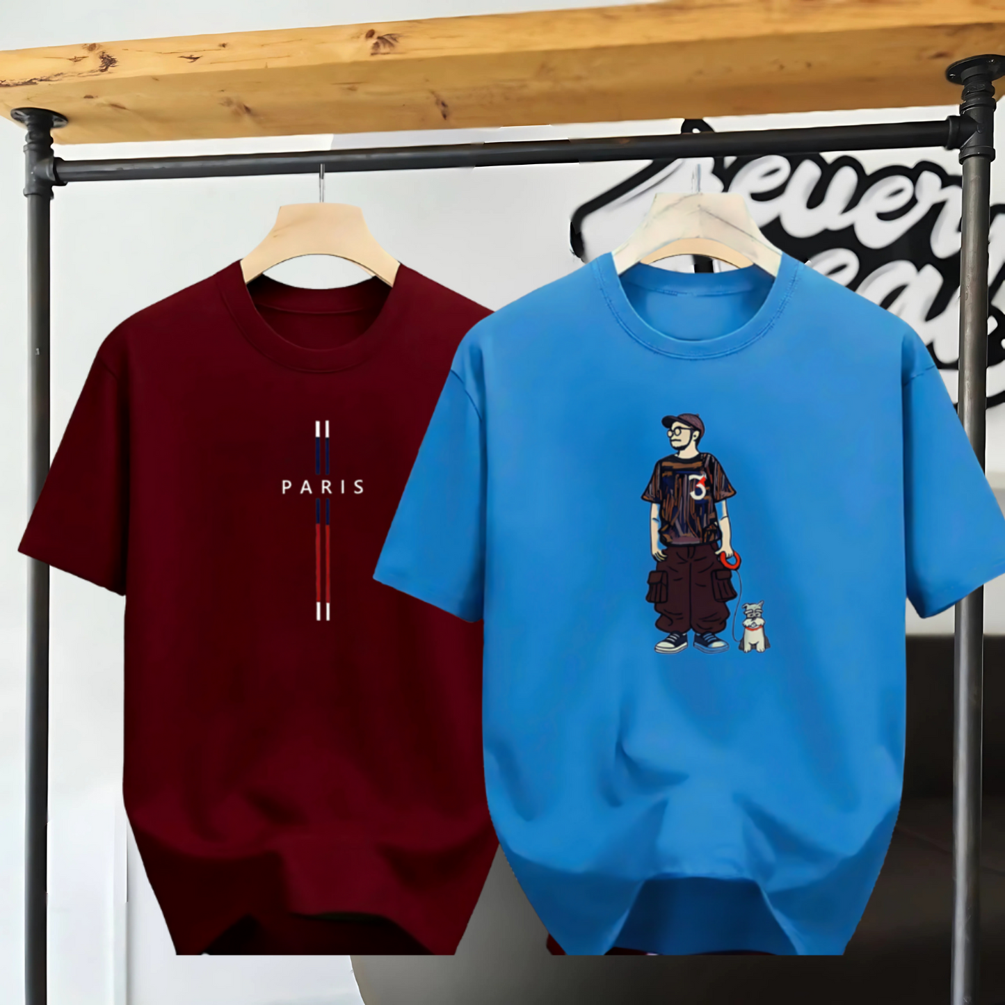 Drop Shoulder 2 Combo - Makuta Blue + Paris Marron