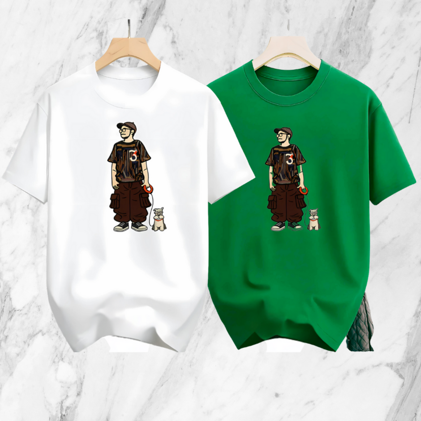 Drop Shoulder 2 Combo - Makuta White, Makuta Green