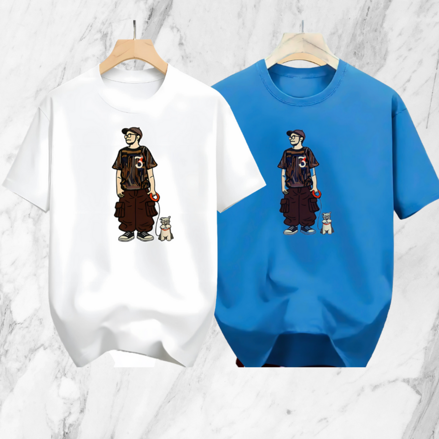 Drop Shoulder 2 Combo - Makuta White, Makuta Blue