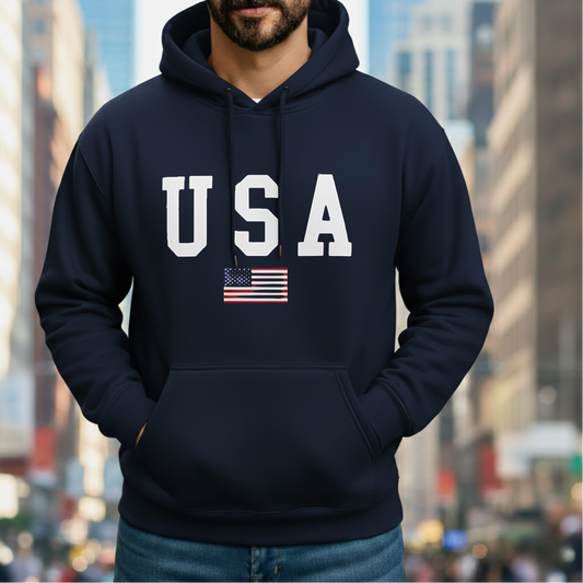 Classic Hoodie - USA Navy