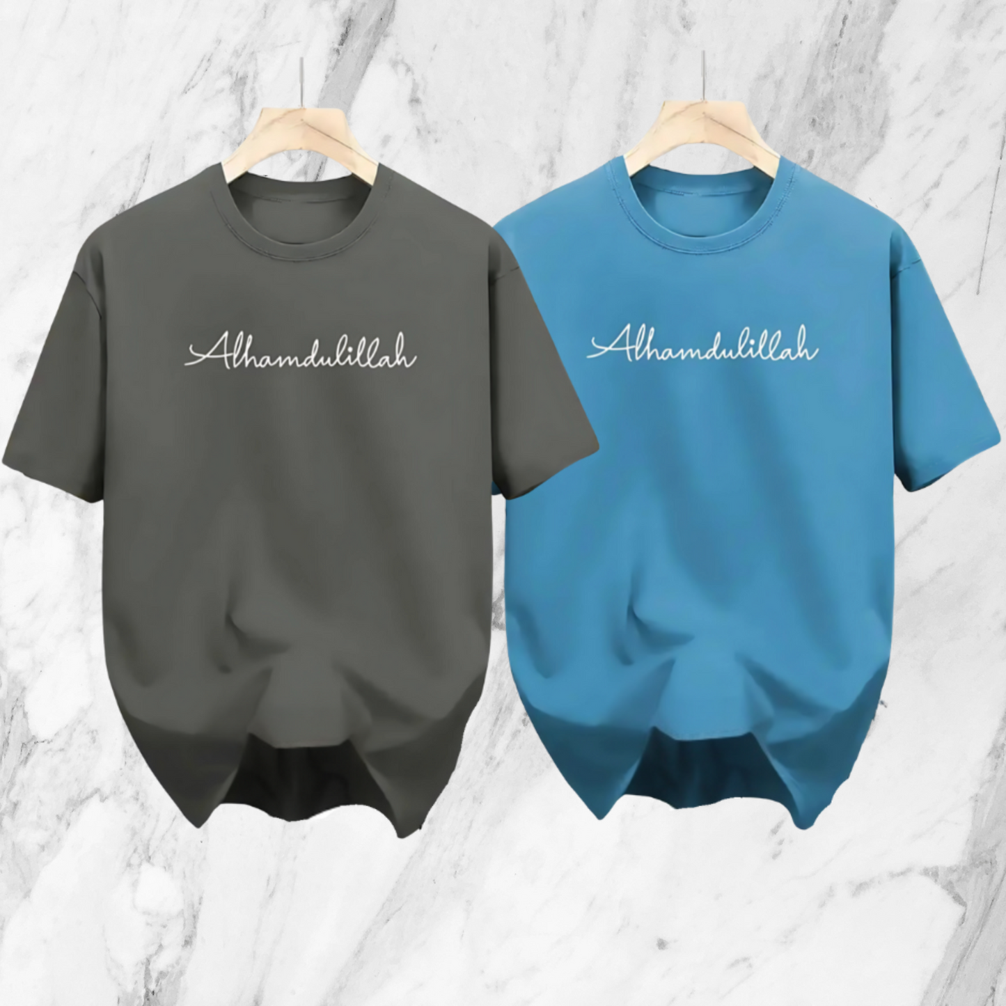 Drop Shoulder 2 Combo - Alhamdulillah Ash, Alhamdulillah Blue