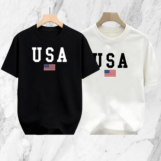 Drop Shoulder 2 Combo - USA Black, USA White
