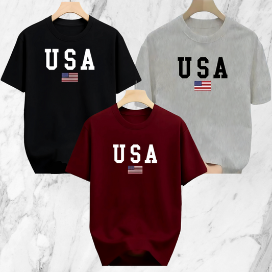 Drop Shoulder 3 Combo - USA Black, USA Grey, USA Marron