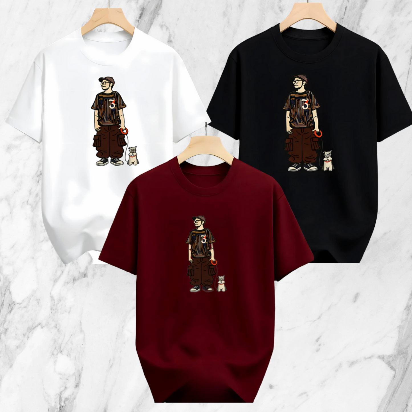 Drop Shoulder 3 Combo - Makuta Black, Makuta White, Makuta Marron