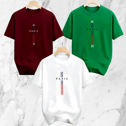 Drop Shoulder 3 Combo - Paris Marron, Paris White, Paris Green