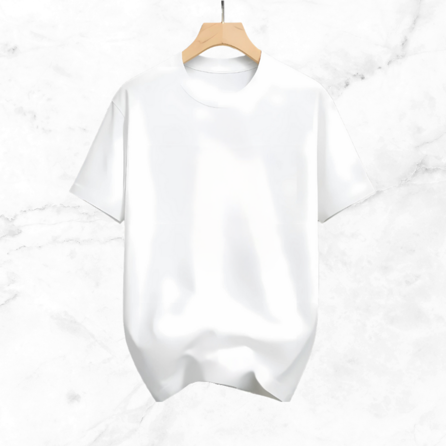 Drop Shoulder Solid T Shirt - White