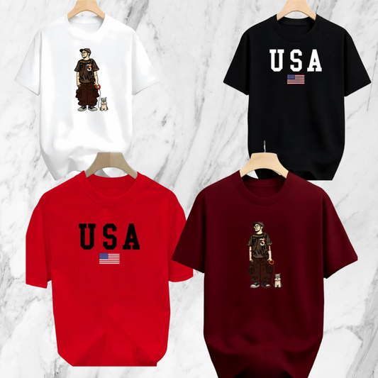 Drop Shoulder 4 Combo - Makuta Marron, Makuta White, USA Black, USA Red