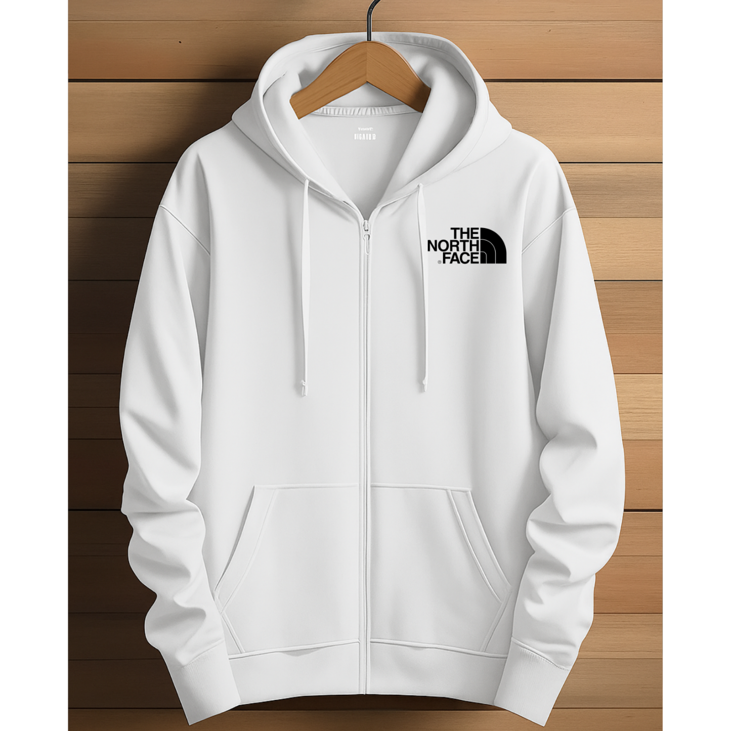 Zipper Hoodie - White North Face
