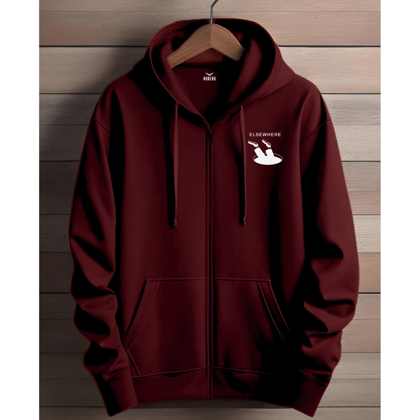 Zipper Hoodie - Deep Marron Elsewhere