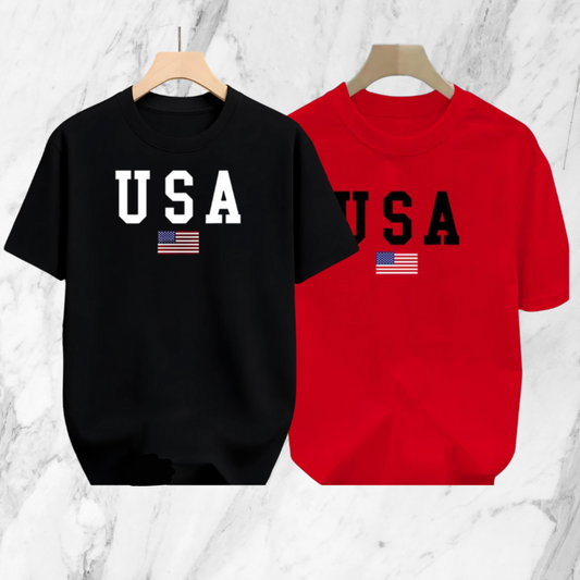 Drop Shoulder 2 Combo - USA Black, USA Red