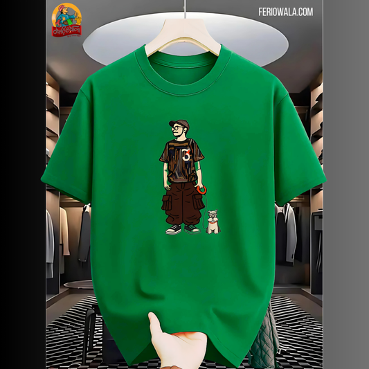 Makuta Cartoon Drop Shoulder - Green