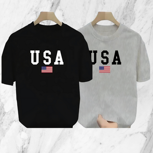 Drop Shoulder 2 Combo - USA Black, USA Grey