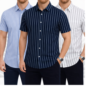 Mens long sleeve Strip shirt