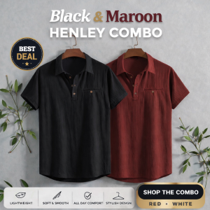 Henley Style Short Sleeve Shirt (Collar Version)
