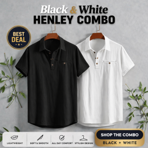 Henley Style Short Sleeve Shirt (Collar Version)