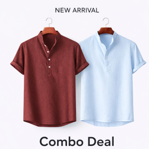 Premium Cotton Henley katua shirt