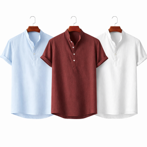 Premium Cotton Henley katua shirt