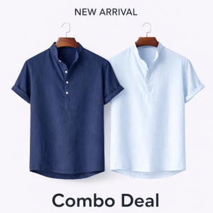 Premium Cotton Henley katua shirt