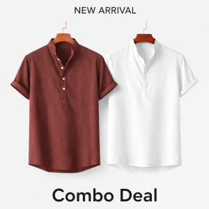 Premium Cotton Henley katua shirt
