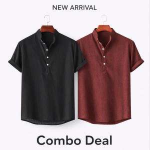 Premium Cotton Henley katua shirt