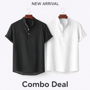 Premium Cotton Henley katua shirt