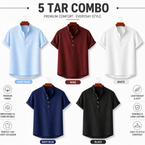 Premium Cotton Henley katua shirt